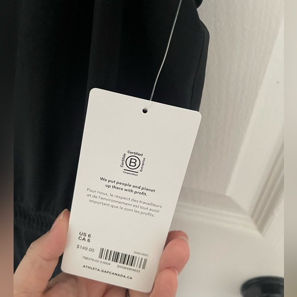 BNWT - Athleta Savannah Jumpsuit - Black Size 6 - Picture 4 of 6